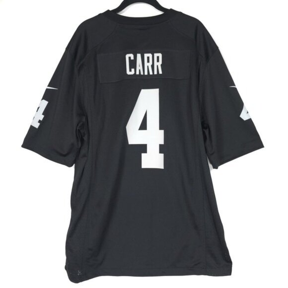 NWT‎ NIKE NFL ON FIELD APPAREL Game Jersey LARGE Loose Fit #4 CARR Raiders